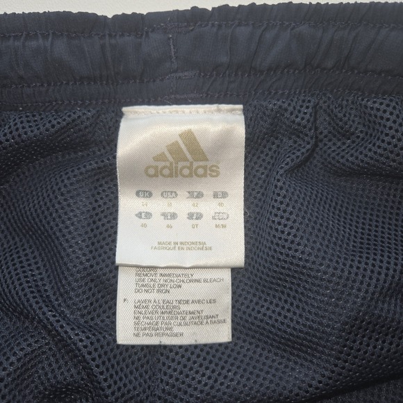 Adidas Track Pants Mens Medium Navy Climalite 3-Stripes Athletic Ankle Zip Gym - Picture 3 of 9